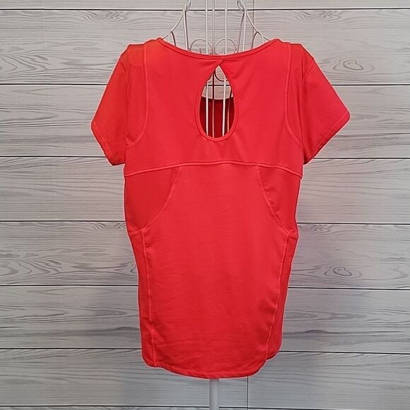 Jessica Simpson partial mesh pullover top - Orange red Women's Size 1X - Picture 7 of 11